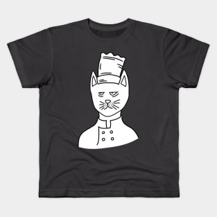 Tired Cat the Chef Kids T-Shirt